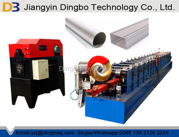 Steel Downspout Forming Machine For Square / Round Shapes 1 Inch Chain Drive